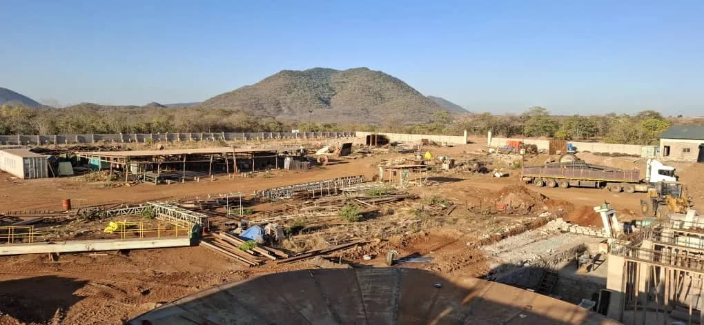 Wide view of the plant construction site