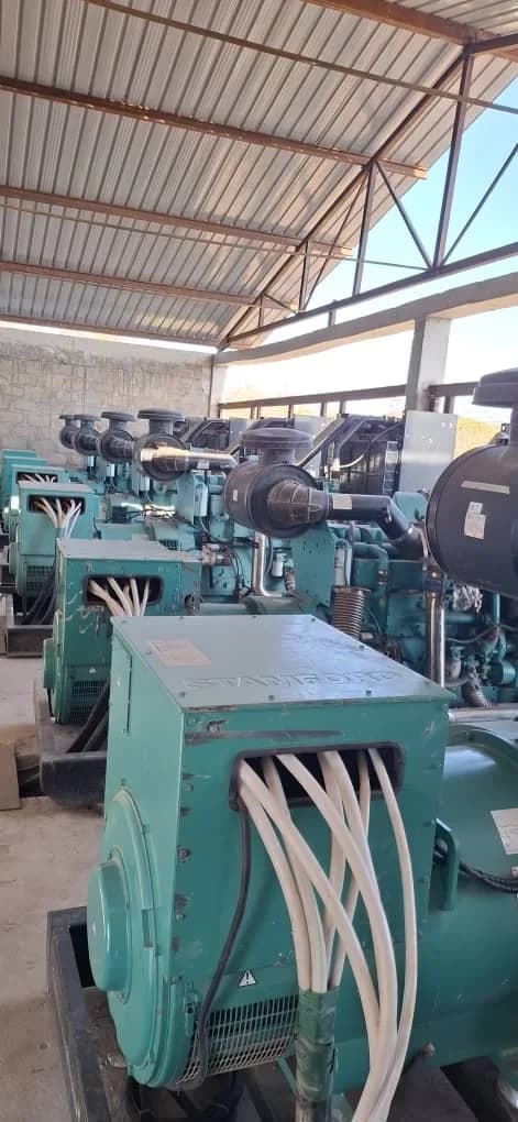 Row of generator sets in the plant power house