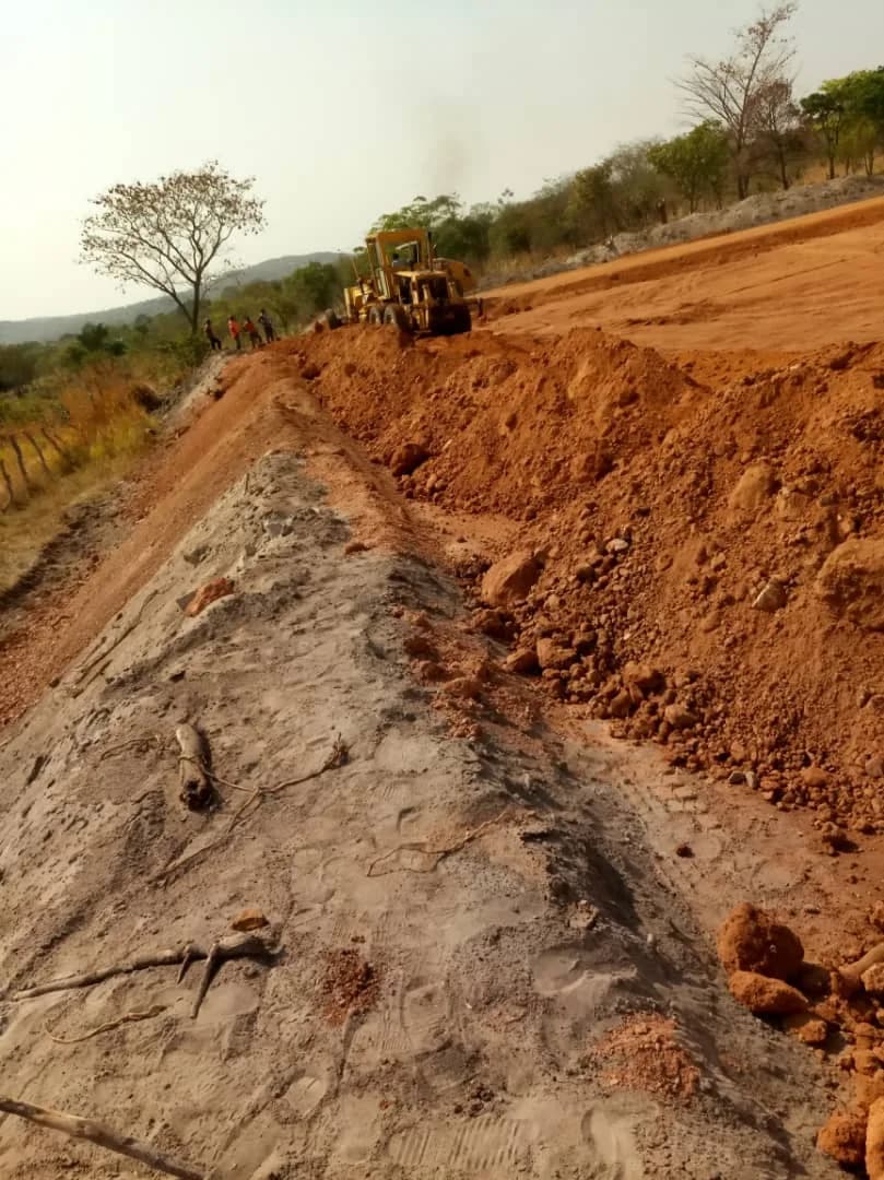 Water bowser truck controlling dust on the TSF pad