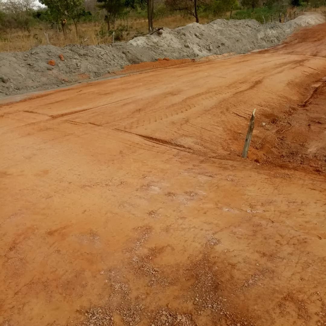 Compacted red earth surface at the TSF site