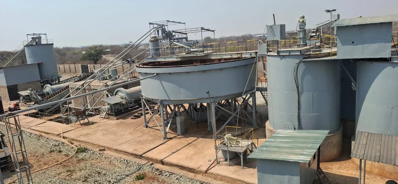 CIP tanks and mill circuit seen from above