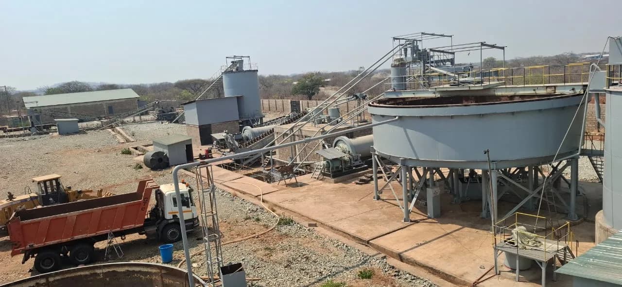 Aerial view of the CIP processing plant at Mbangala